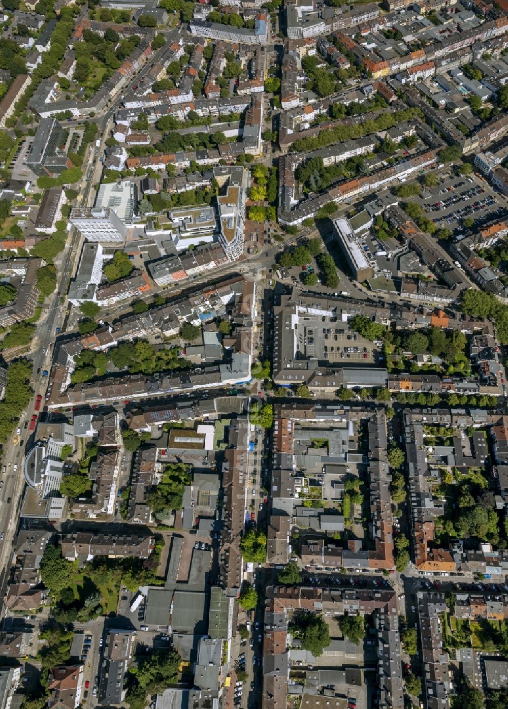 Essen Rüttenscheid aus der Vogelperspektive: Wohngebiet mit Blockrandbebauung im Stadtteil Rüttenscheid in Essen in Nordrhein-Westfalen