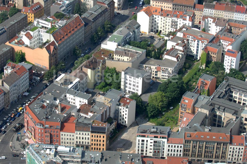 Luftaufnahme Berlin - Wohngebiet an der Brunnenstrasse 194 in 10119 Berlin