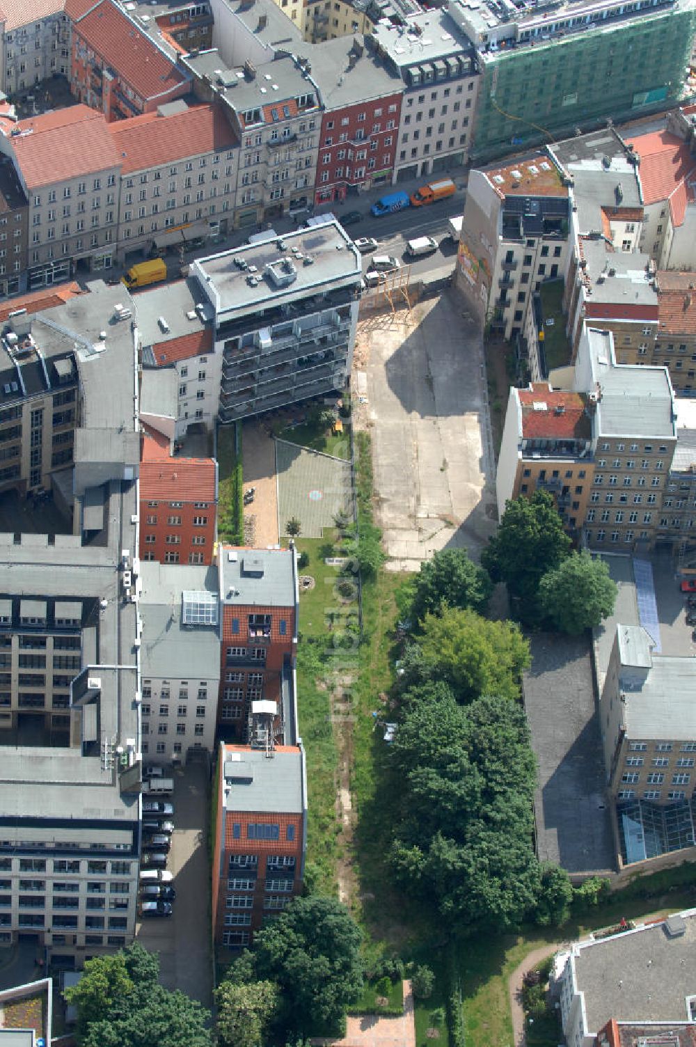 Luftaufnahme Berlin - Wohngebiet an der Brunnenstrasse 194 in 10119 Berlin