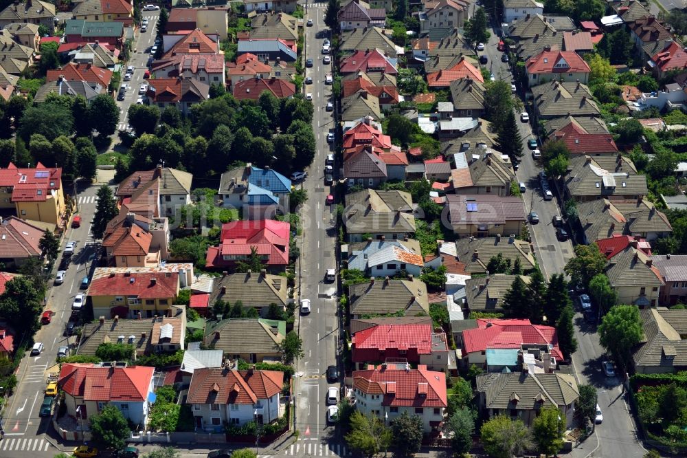 Luftaufnahme Bukarest - Wohngebiet in Bukarest in Rumänien