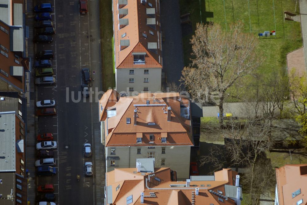 Leipzig aus der Vogelperspektive: Wohngebiet an der Christianstrasse in Leipzig / Zentrum Nordwest