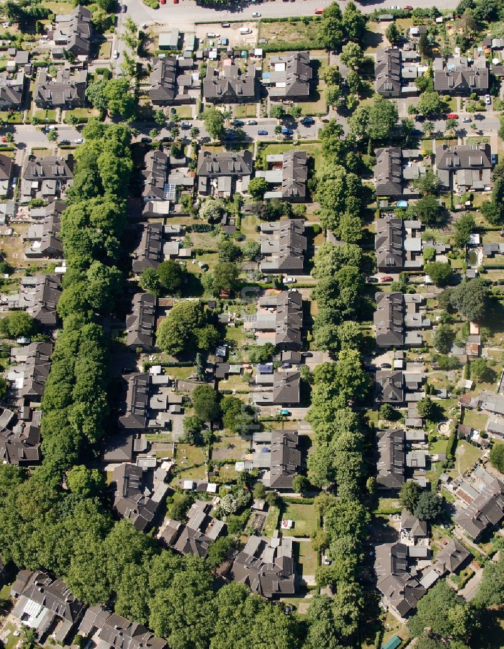 Luftbild Duisburg - Wohngebiet in Duisburg im Bundesland Nordrhein-Westfalen