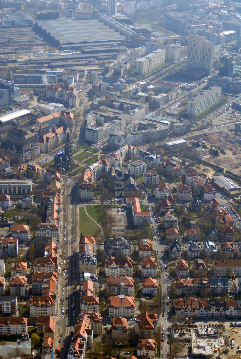 Leipzig von oben - Wohngebiet an der Ehrensteinstrasse in Leipzig Gohlis