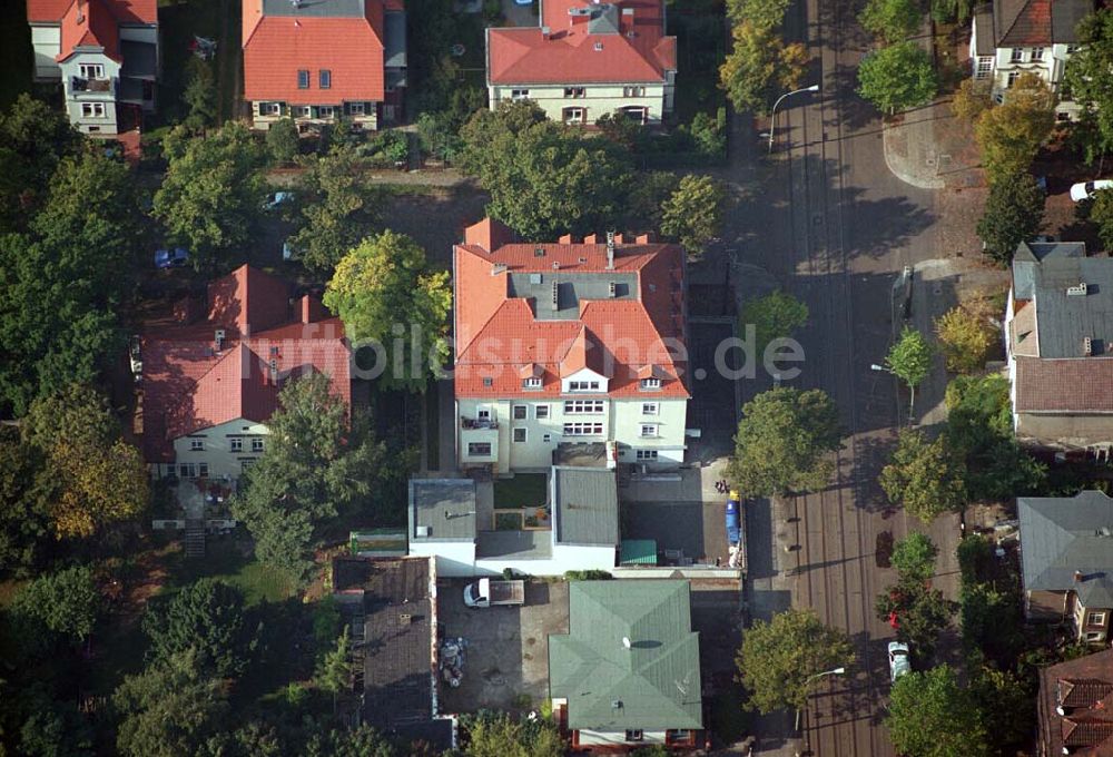 Berlin-Karlshorst von oben - Wohngebiet an der Ehrlichstraße 39 / Ecke Üderseestraße in Berlin-Karlshorst