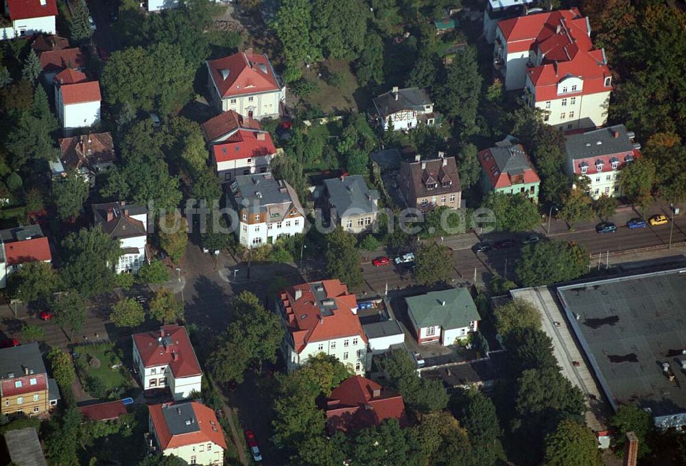 Luftaufnahme Berlin-Karlshorst - Wohngebiet an der Ehrlichstraße 39 / Ecke Üderseestraße in Berlin-Karlshorst