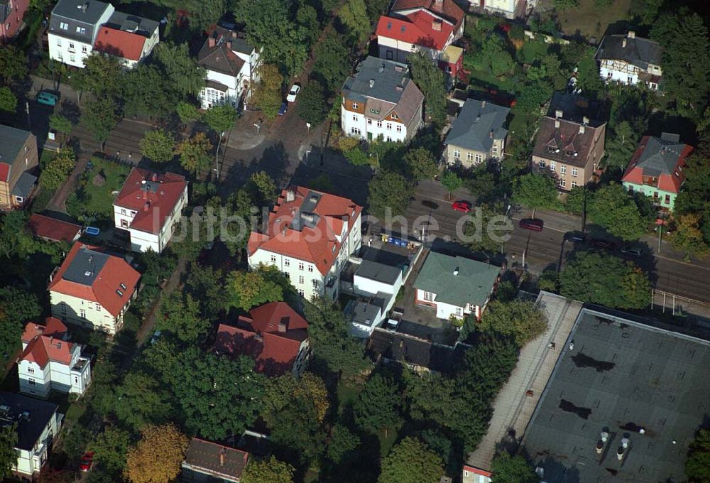 Berlin-Karlshorst von oben - Wohngebiet an der Ehrlichstraße 39 / Ecke Üderseestraße in Berlin-Karlshorst