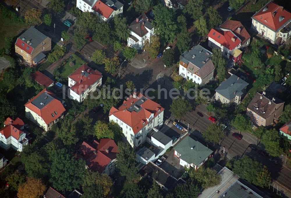 Luftbild Berlin-Karlshorst - Wohngebiet an der Ehrlichstraße 39 / Ecke Üderseestraße in Berlin-Karlshorst