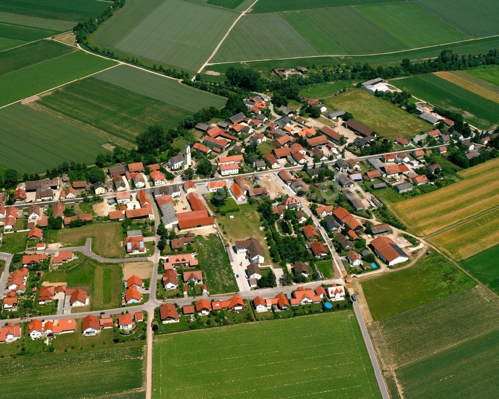 Luftbild Aholfing - Wohngebiet einer Einfamilienhaus- Siedlung in Aholfing im Bundesland Bayern, Deutschland