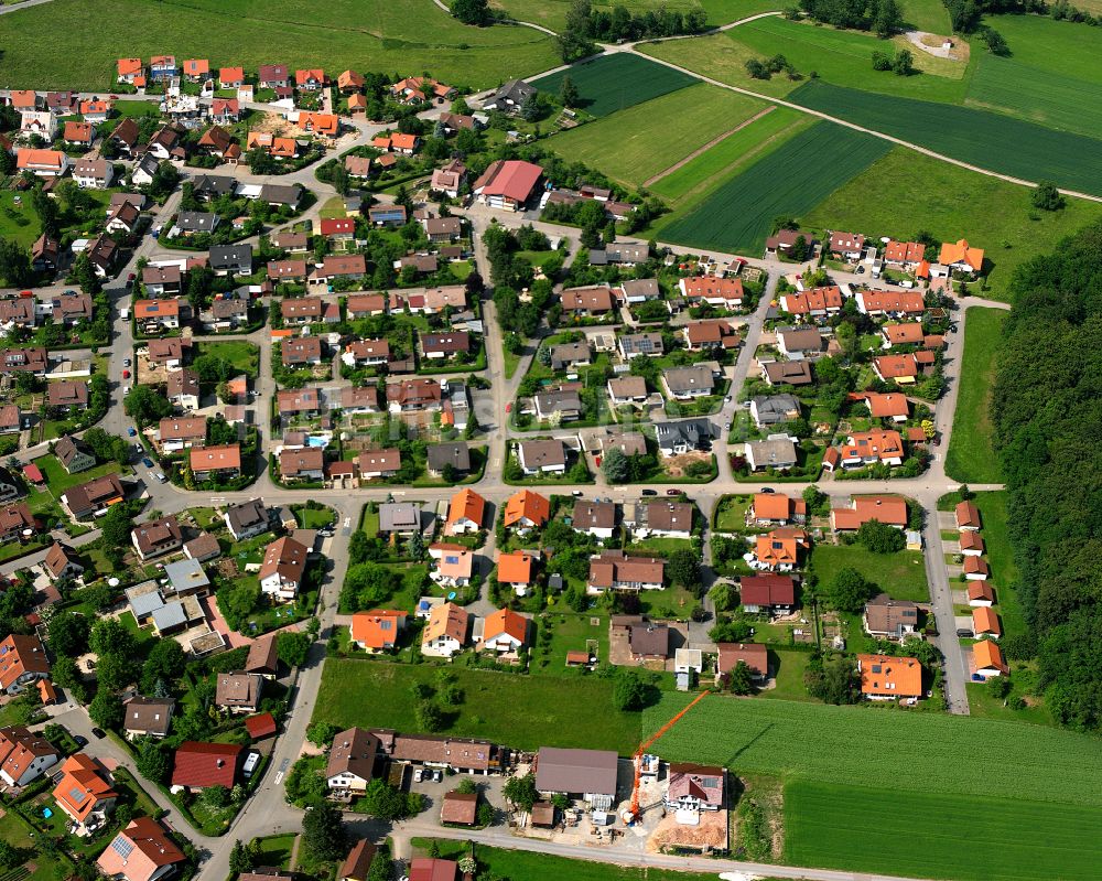 Altburg aus der Vogelperspektive: Wohngebiet einer Einfamilienhaus- Siedlung in Altburg im Bundesland Baden-Württemberg, Deutschland