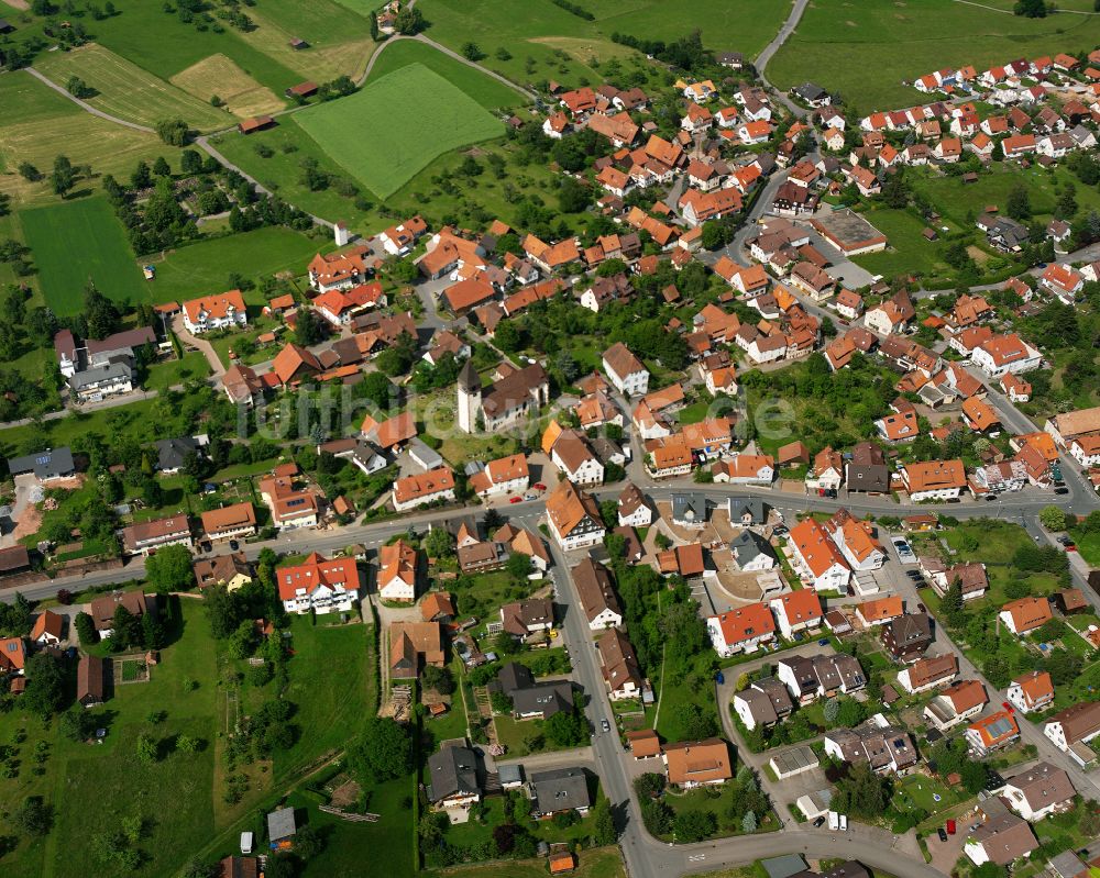 Luftaufnahme Altburg - Wohngebiet einer Einfamilienhaus- Siedlung in Altburg im Bundesland Baden-Württemberg, Deutschland