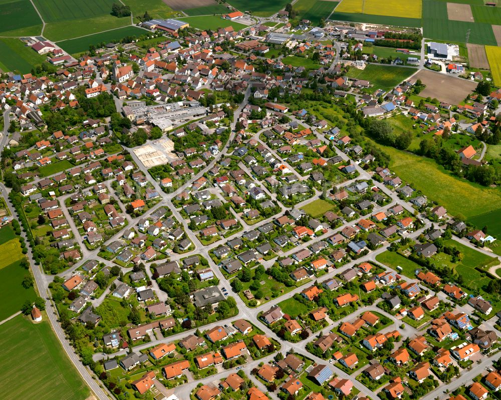 Altheim aus der Vogelperspektive: Wohngebiet einer Einfamilienhaus- Siedlung in Altheim im Bundesland Baden-Württemberg, Deutschland