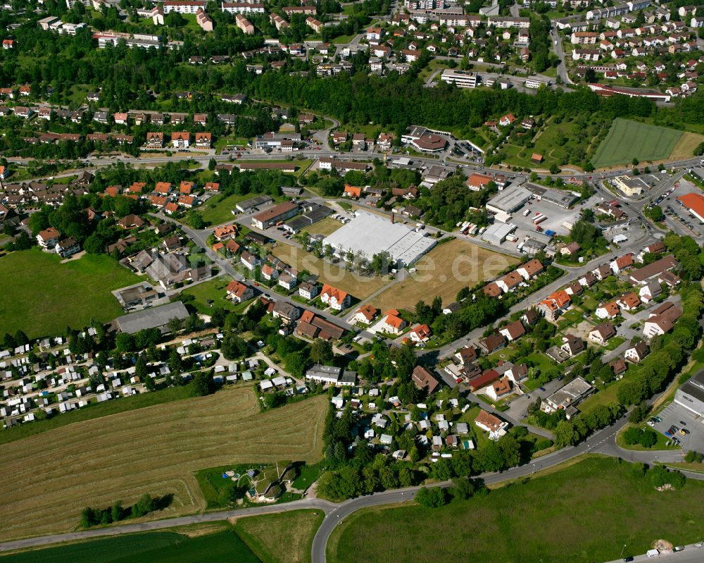 Alzenberg aus der Vogelperspektive: Wohngebiet einer Einfamilienhaus- Siedlung in Alzenberg im Bundesland Baden-Württemberg, Deutschland