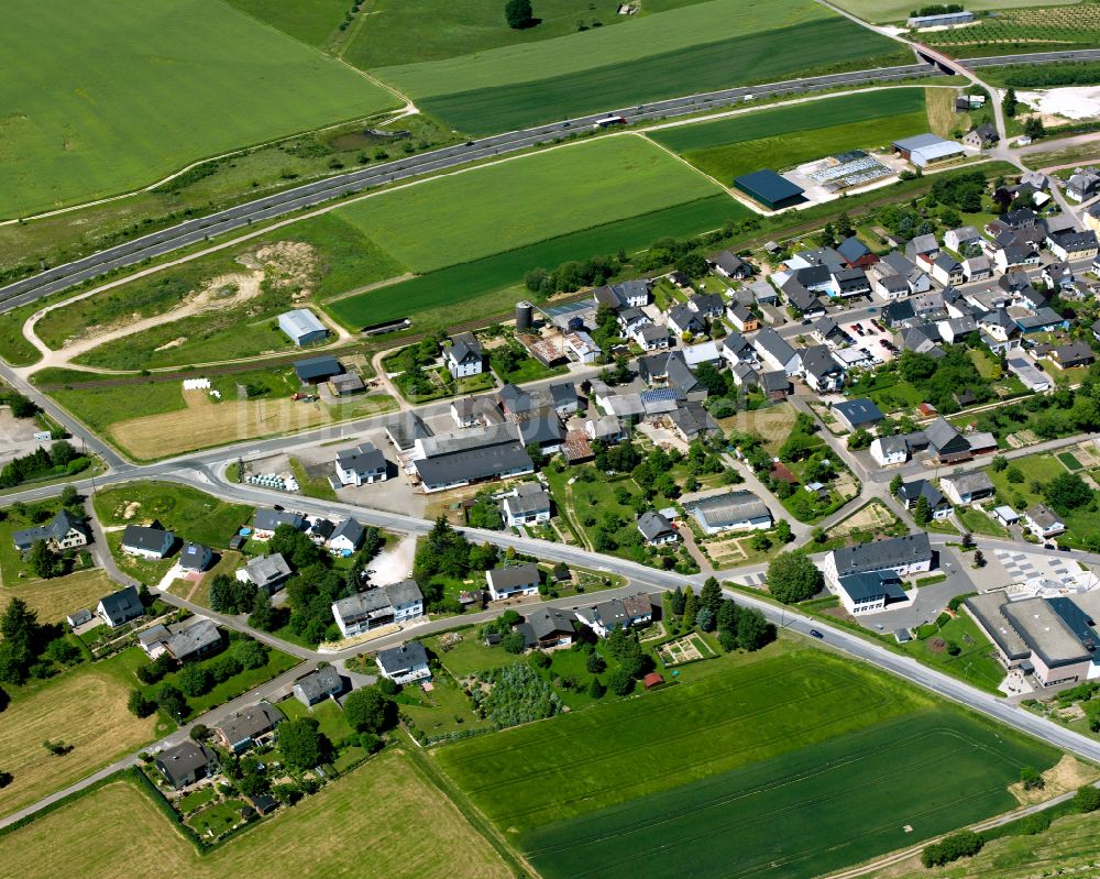 Argenthal von oben - Wohngebiet einer Einfamilienhaus- Siedlung in Argenthal im Bundesland Rheinland-Pfalz, Deutschland