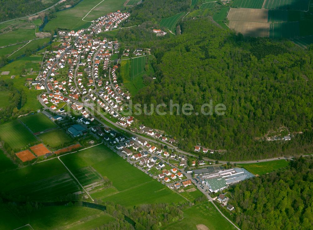 Luftbild Arnegg - Wohngebiet einer Einfamilienhaus- Siedlung in Arnegg im Bundesland Baden-Württemberg, Deutschland