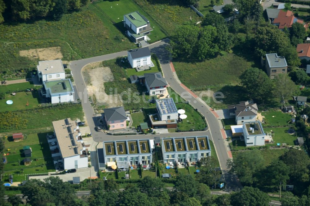 Markkleeberg von oben - Wohngebiet der Einfamilienhaus- Siedlung Am Auenwald in Markkleeberg im Bundesland Sachsen