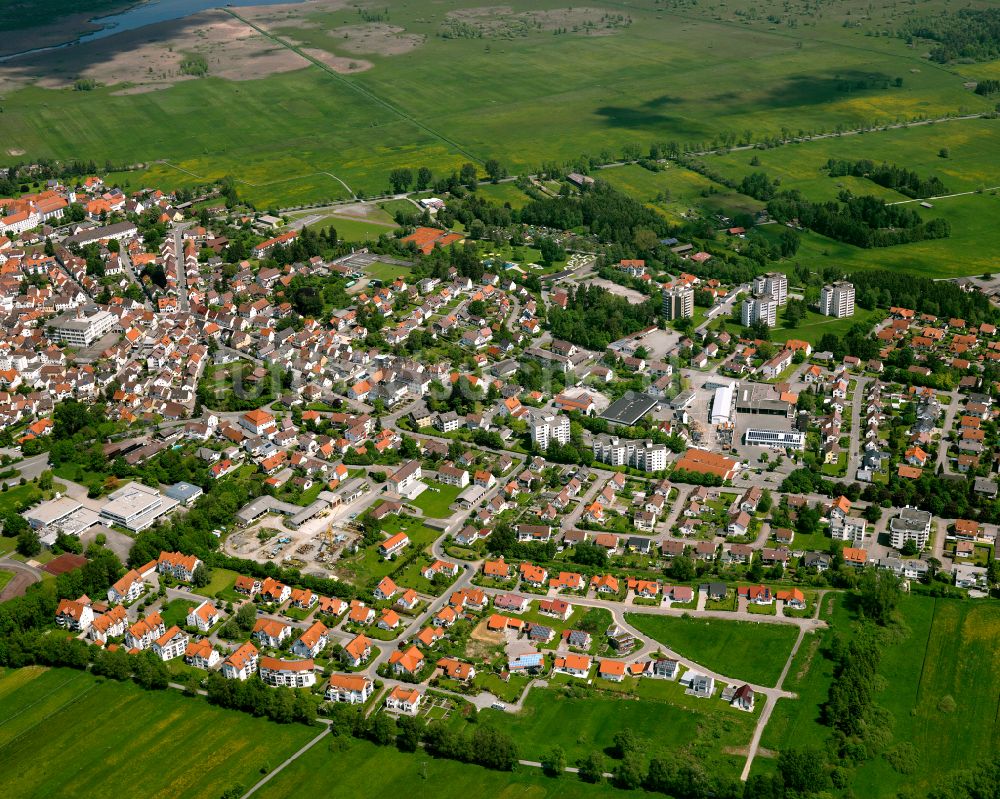 Bad Buchau von oben - Wohngebiet einer Einfamilienhaus- Siedlung in Bad Buchau im Bundesland Baden-Württemberg, Deutschland