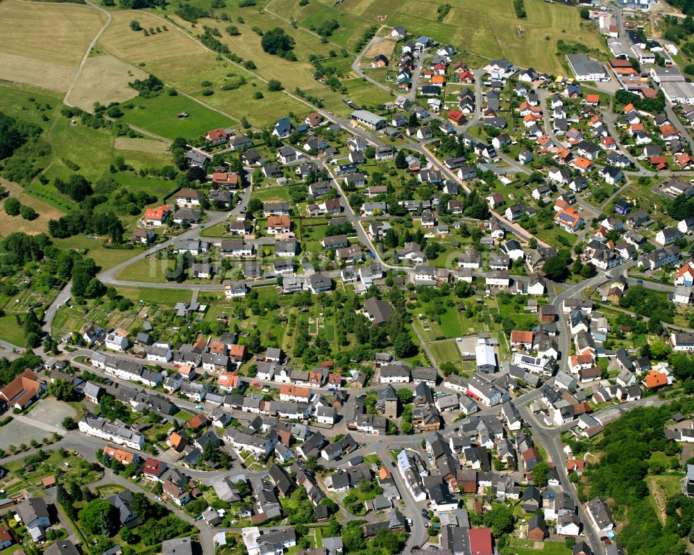 Luftbild Ballersbach - Wohngebiet einer Einfamilienhaus- Siedlung in Ballersbach im Bundesland Hessen, Deutschland