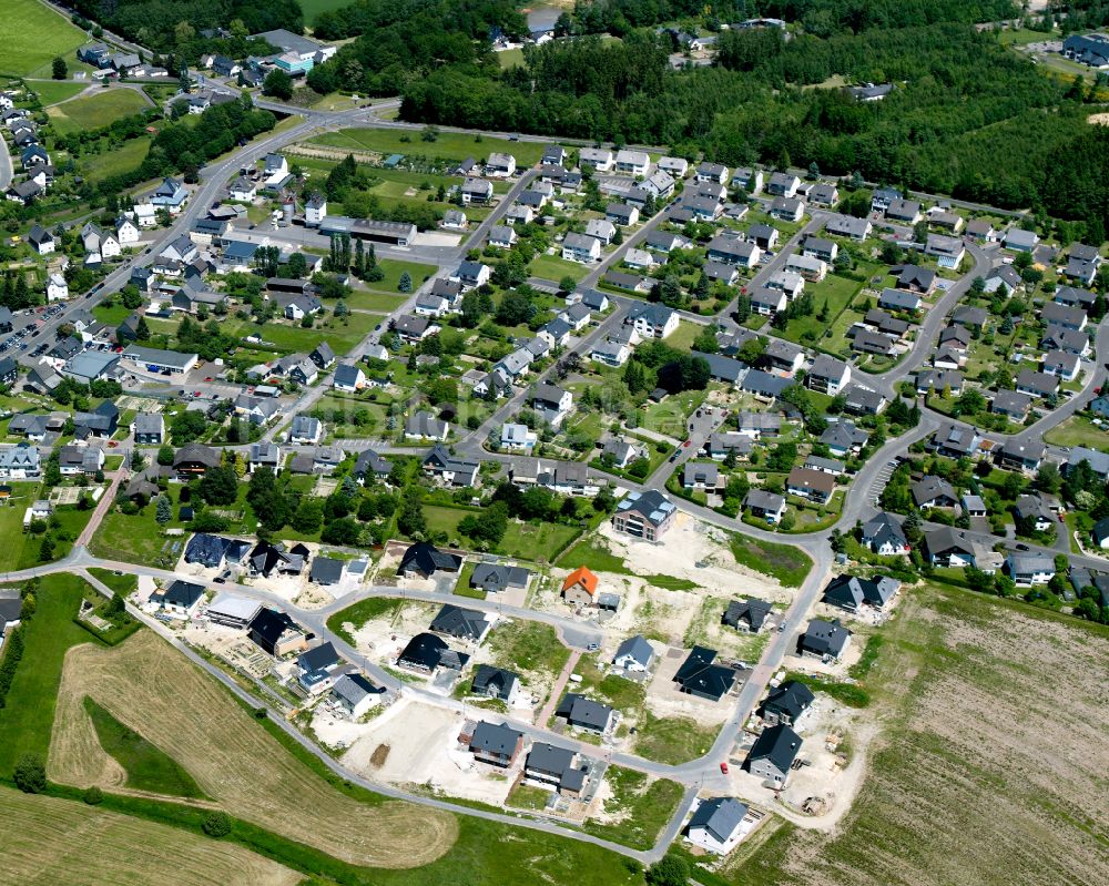 Luftaufnahme Büchenbeuren - Wohngebiet einer Einfamilienhaus- Siedlung in Büchenbeuren im Bundesland Rheinland-Pfalz, Deutschland