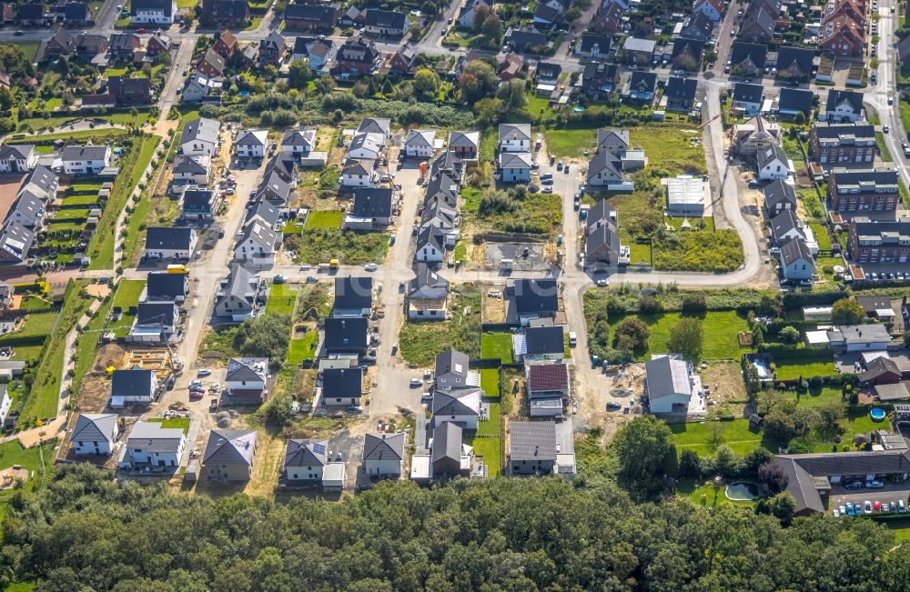 Luftbild Bockum-Hövel - Wohngebiet einer Einfamilienhaus- Siedlung in Bockum-Hövel im Bundesland Nordrhein-Westfalen, Deutschland