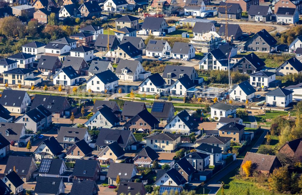 Bockum-Hövel von oben - Wohngebiet einer Einfamilienhaus- Siedlung in Bockum-Hövel im Bundesland Nordrhein-Westfalen, Deutschland