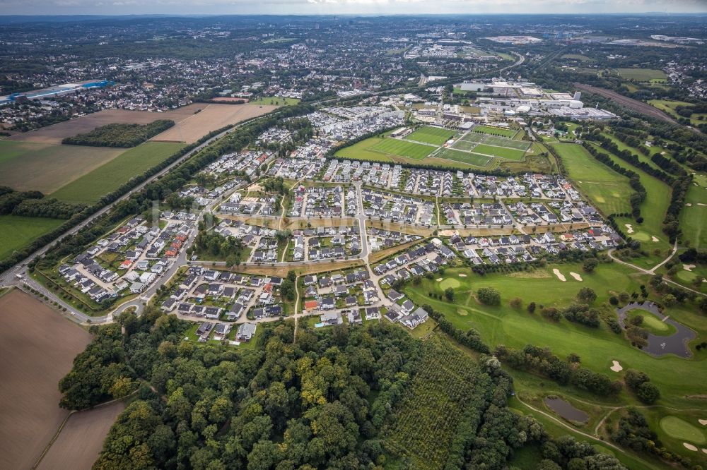 Luftaufnahme Dortmund - Wohngebiet einer Einfamilienhaus- Siedlung Brackeler Feld im Ortsteil Brackel in Dortmund im Bundesland Nordrhein-Westfalen, Deutschland