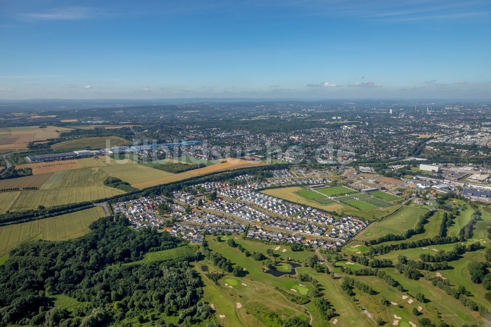 Luftbild Dortmund - Wohngebiet einer Einfamilienhaus- Siedlung Brakeler Feld im Ortsteil Brackel in Dortmund im Bundesland Nordrhein-Westfalen, Deutschland