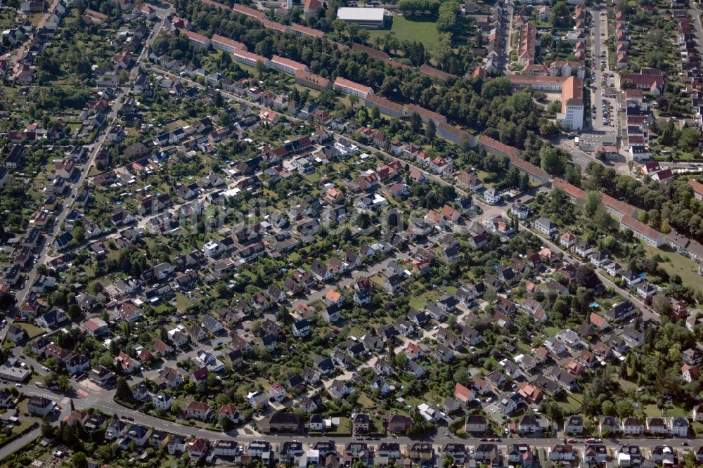 Braunschweig von oben - Wohngebiet einer Einfamilienhaus- Siedlung in Braunschweig im Bundesland Niedersachsen, Deutschland