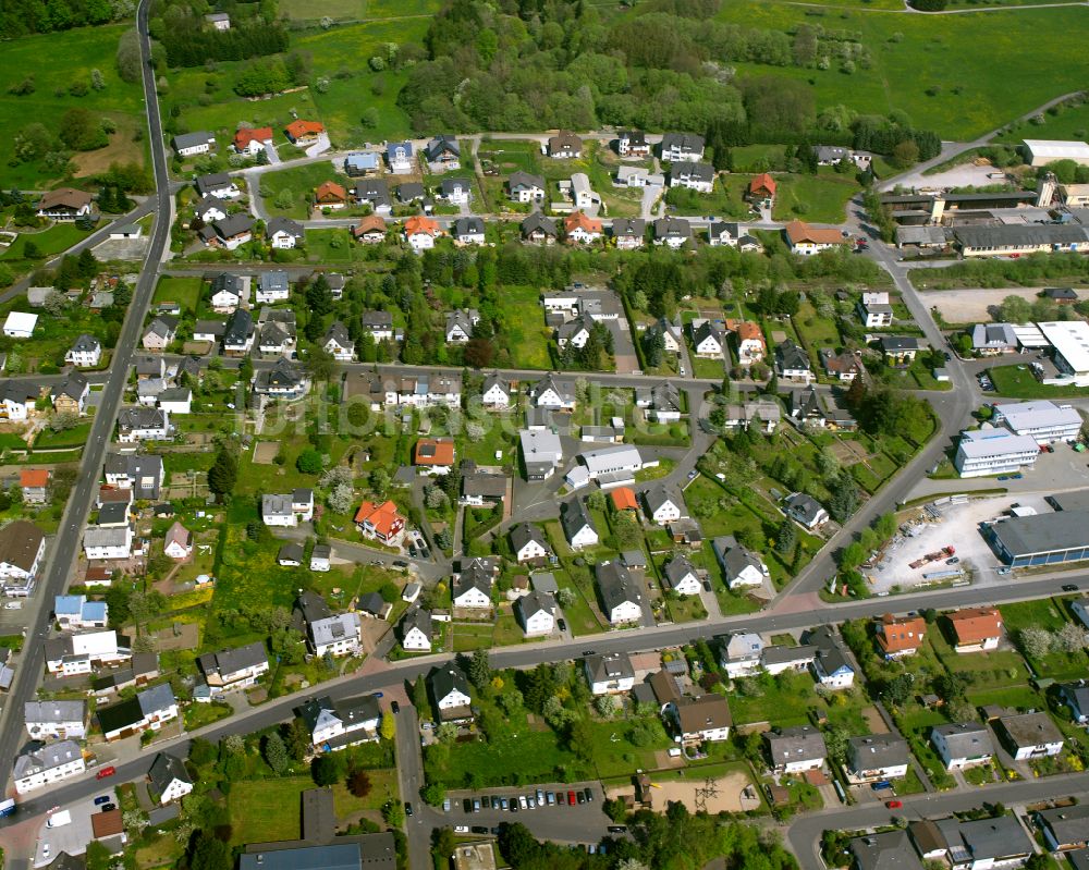 Breitscheid aus der Vogelperspektive: Wohngebiet einer Einfamilienhaus- Siedlung in Breitscheid im Bundesland Hessen, Deutschland