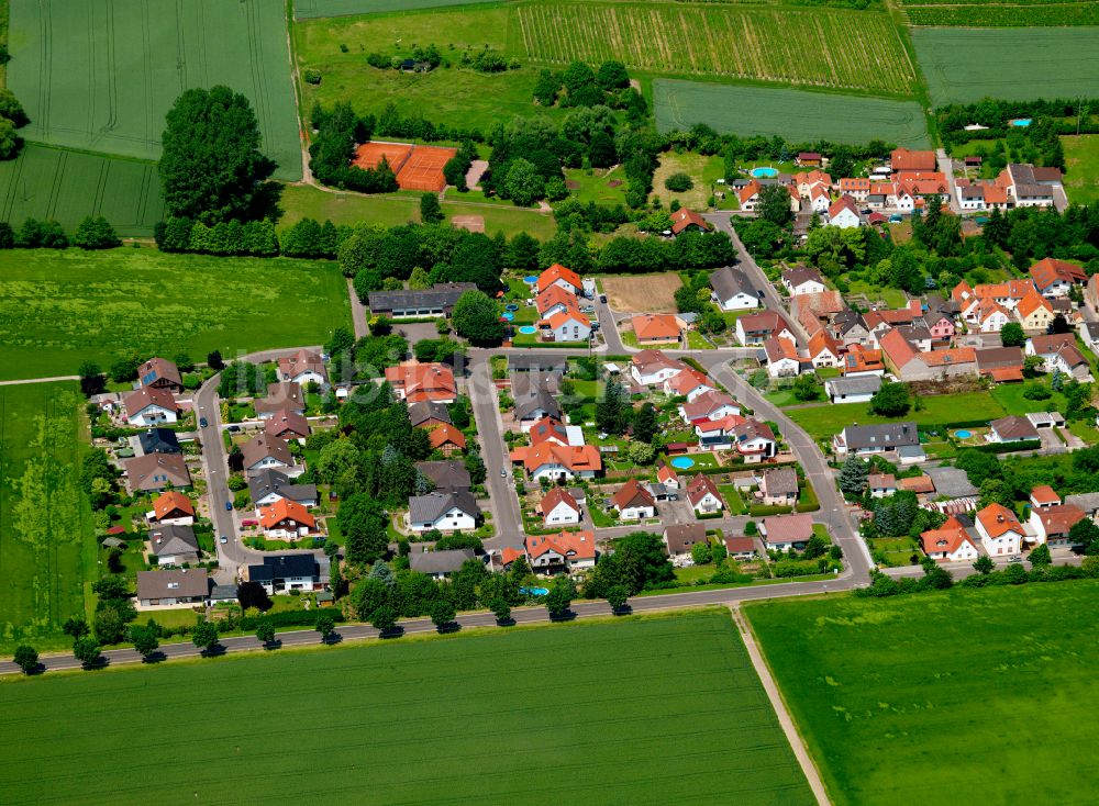 Bubenheim von oben - Wohngebiet einer Einfamilienhaus- Siedlung in Bubenheim im Bundesland Rheinland-Pfalz, Deutschland