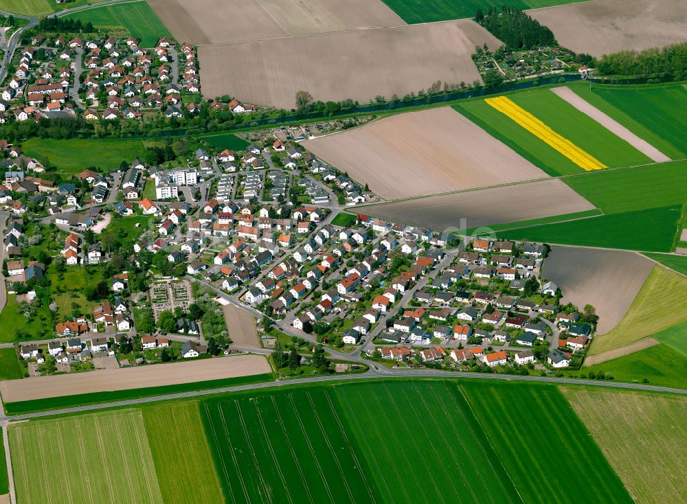 Luftaufnahme Dellmensingen - Wohngebiet einer Einfamilienhaus- Siedlung in Dellmensingen im Bundesland Baden-Württemberg, Deutschland