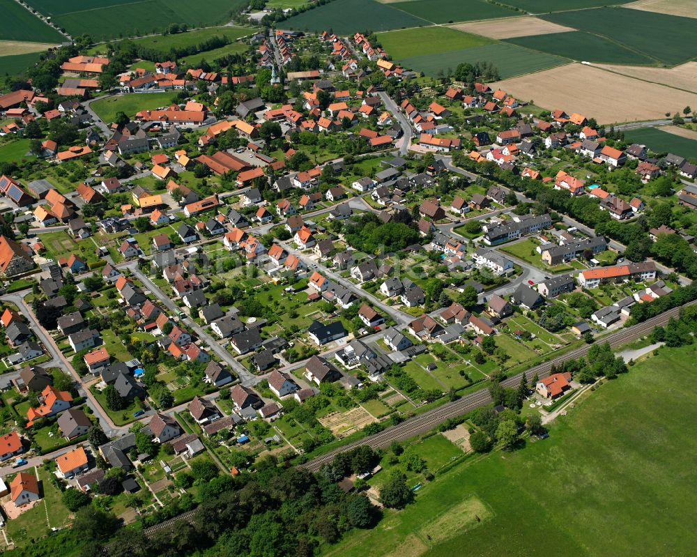 Dörnten aus der Vogelperspektive: Wohngebiet einer Einfamilienhaus- Siedlung in Dörnten im Bundesland Niedersachsen, Deutschland