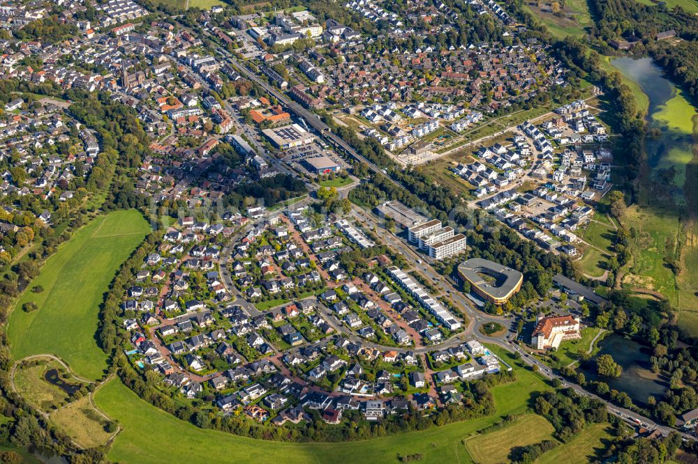 Duisburg aus der Vogelperspektive: Wohngebiet einer Einfamilienhaus- Siedlung in Duisburg im Bundesland Nordrhein-Westfalen