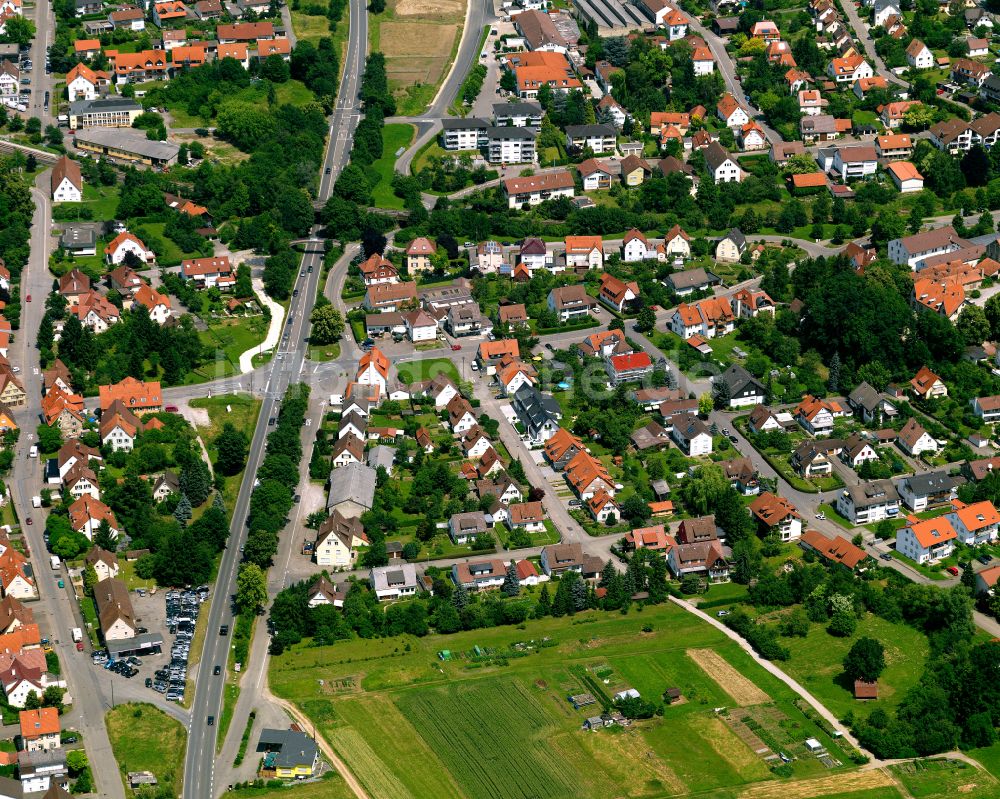 Dußlingen von oben - Wohngebiet einer Einfamilienhaus- Siedlung in Dußlingen im Bundesland Baden-Württemberg, Deutschland