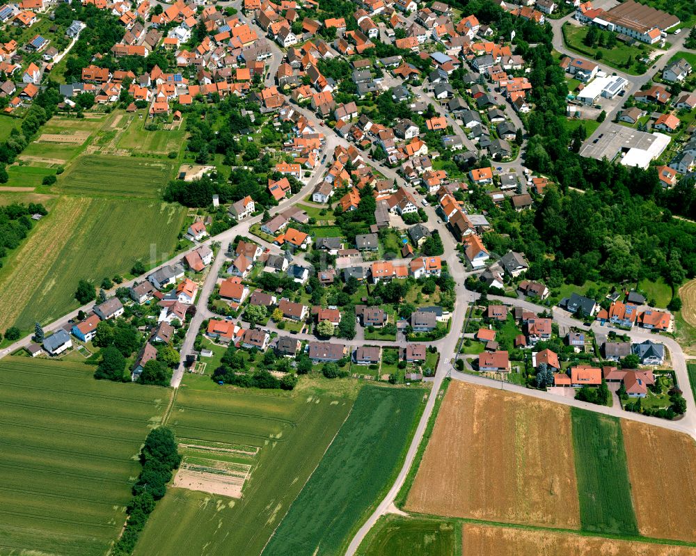 Luftbild Dußlingen - Wohngebiet einer Einfamilienhaus- Siedlung in Dußlingen im Bundesland Baden-Württemberg, Deutschland