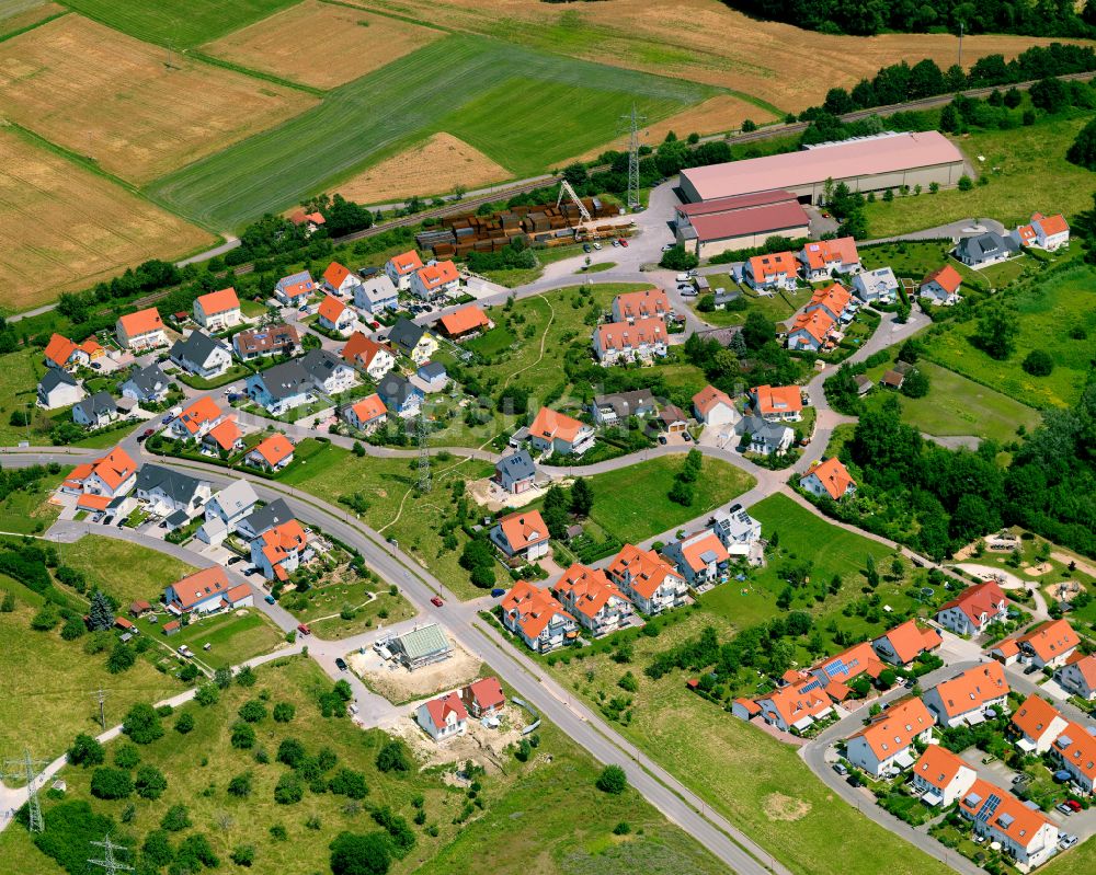 Dußlingen aus der Vogelperspektive: Wohngebiet einer Einfamilienhaus- Siedlung in Dußlingen im Bundesland Baden-Württemberg, Deutschland