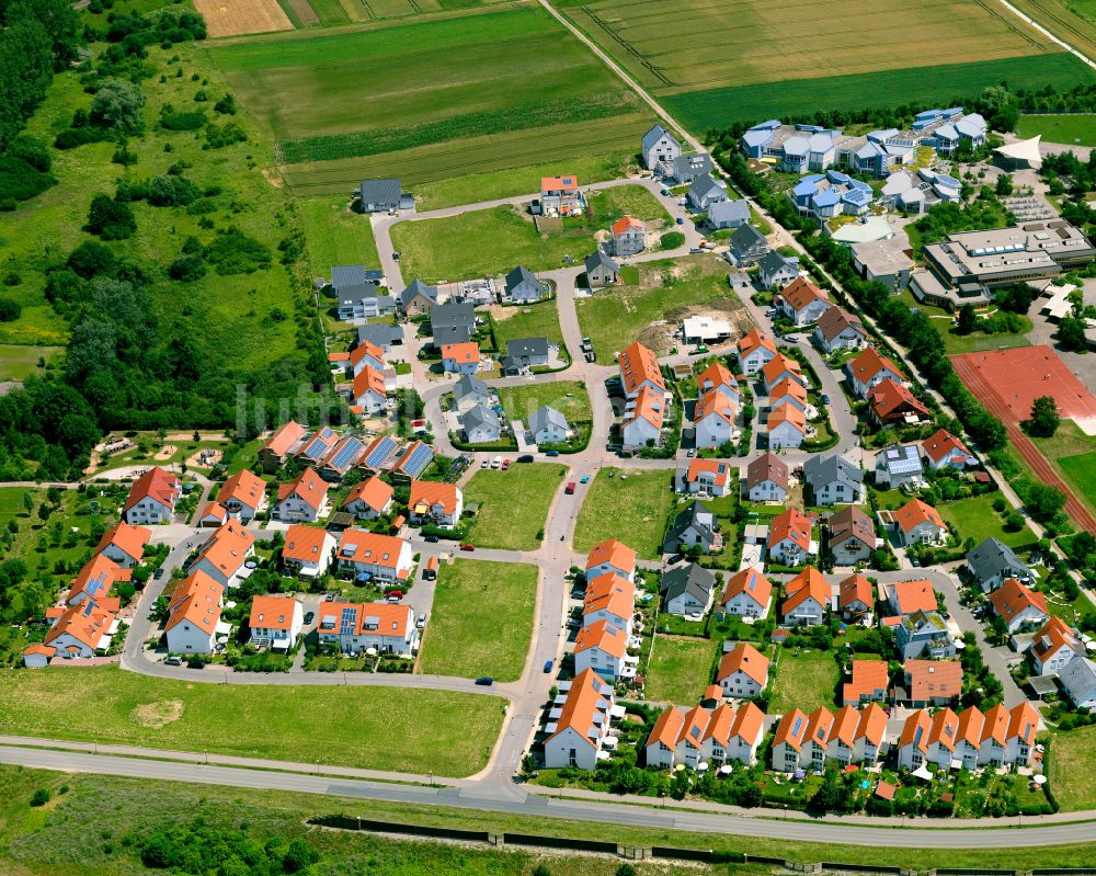 Luftbild Dußlingen - Wohngebiet einer Einfamilienhaus- Siedlung in Dußlingen im Bundesland Baden-Württemberg, Deutschland