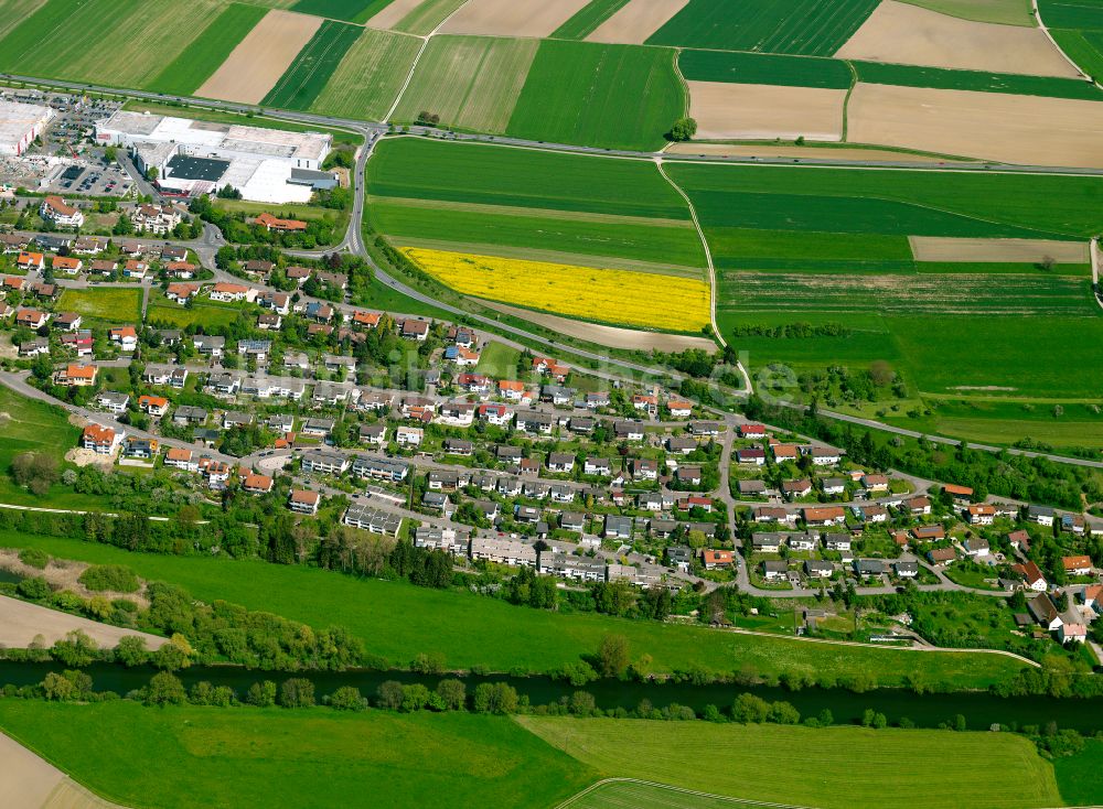 Luftaufnahme Ehingen (Donau) - Wohngebiet einer Einfamilienhaus- Siedlung in Ehingen (Donau) im Bundesland Baden-Württemberg, Deutschland