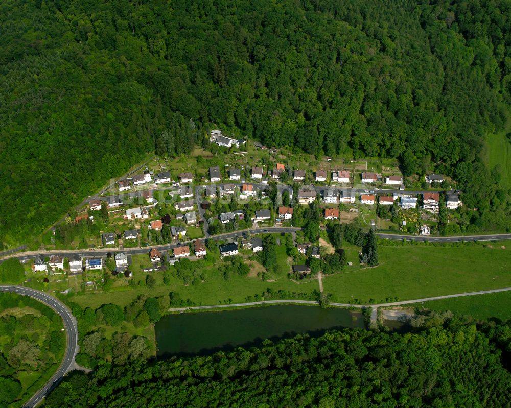 Luftbild Eibach - Wohngebiet einer Einfamilienhaus- Siedlung in Eibach im Bundesland Hessen, Deutschland