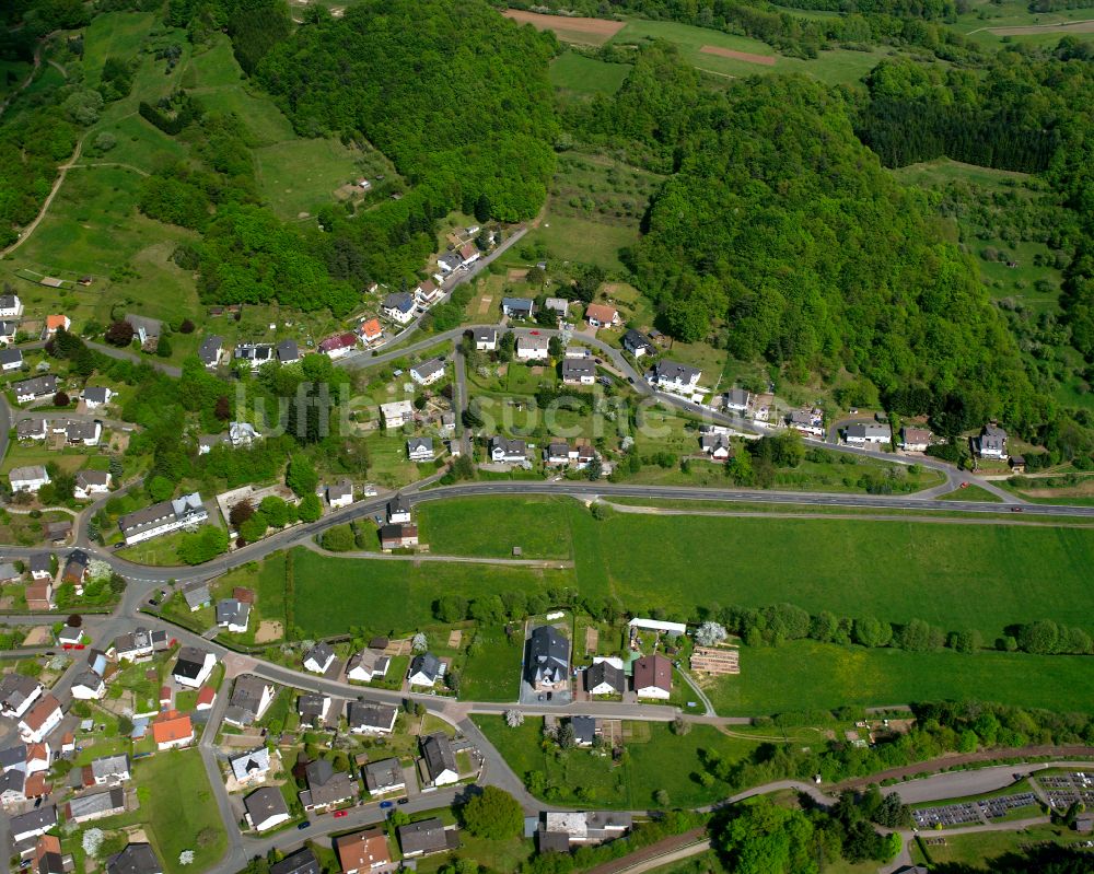 Eisemroth von oben - Wohngebiet einer Einfamilienhaus- Siedlung in Eisemroth im Bundesland Hessen, Deutschland