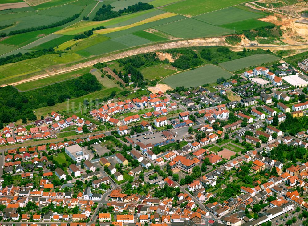 Eisenberg (Pfalz) aus der Vogelperspektive: Wohngebiet einer Einfamilienhaus- Siedlung in Eisenberg (Pfalz) im Bundesland Rheinland-Pfalz, Deutschland