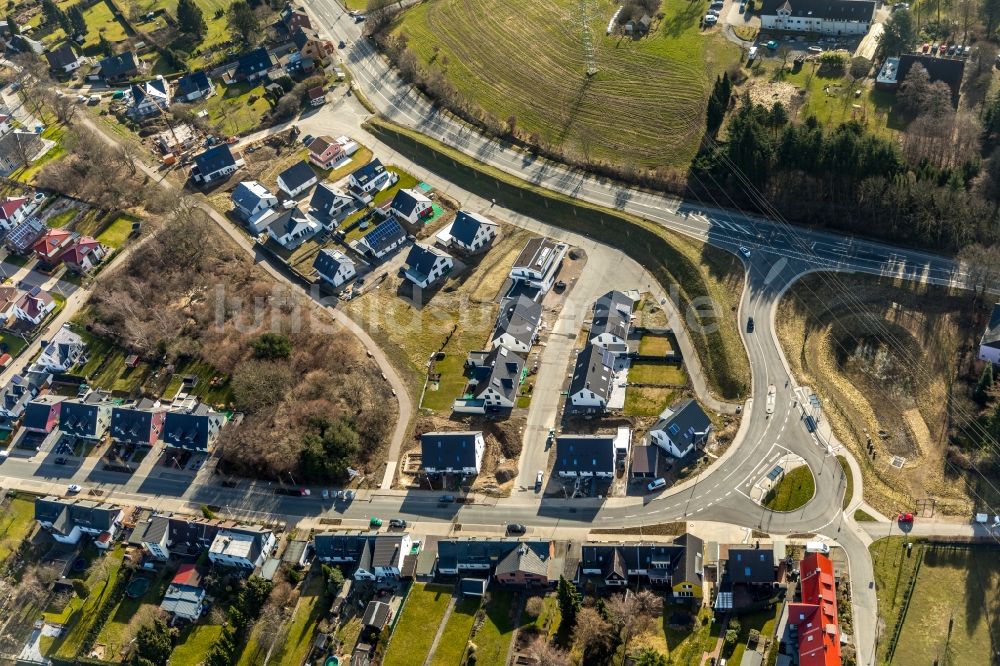 Witten aus der Vogelperspektive: Wohngebiet einer Einfamilienhaus- Siedlung entlang Alte Straße in Witten im Bundesland Nordrhein-Westfalen, Deutschland