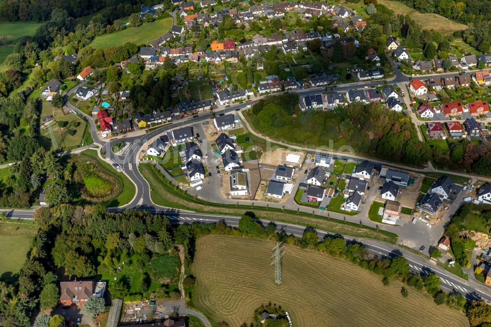 Luftbild Witten - Wohngebiet einer Einfamilienhaus- Siedlung entlang der Bommeraner Heide in Witten im Bundesland Nordrhein-Westfalen, Deutschland