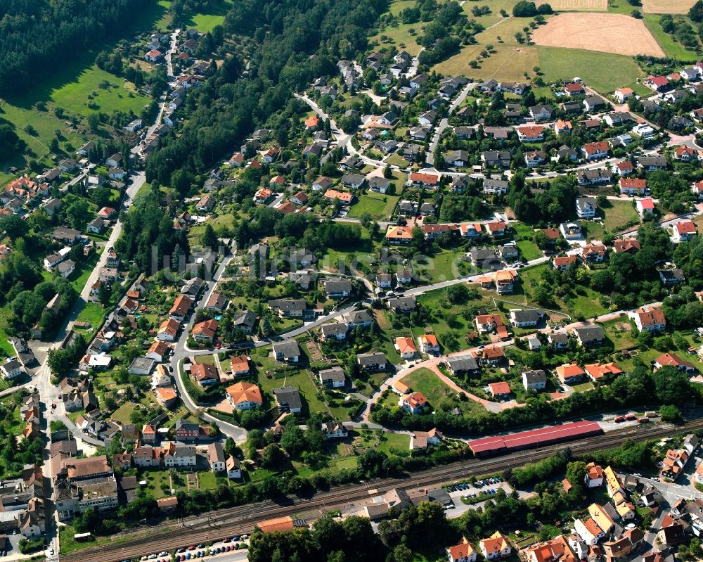 Luftbild Erbach - Wohngebiet einer Einfamilienhaus- Siedlung in Erbach im Bundesland Hessen, Deutschland