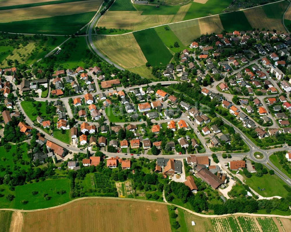 Eschenbach von oben - Wohngebiet einer Einfamilienhaus- Siedlung in Eschenbach im Bundesland Baden-Württemberg, Deutschland