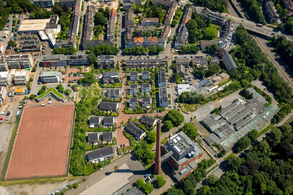 Luftaufnahme Essen - Wohngebiet einer Einfamilienhaus- Siedlung in Essen im Bundesland Nordrhein-Westfalen