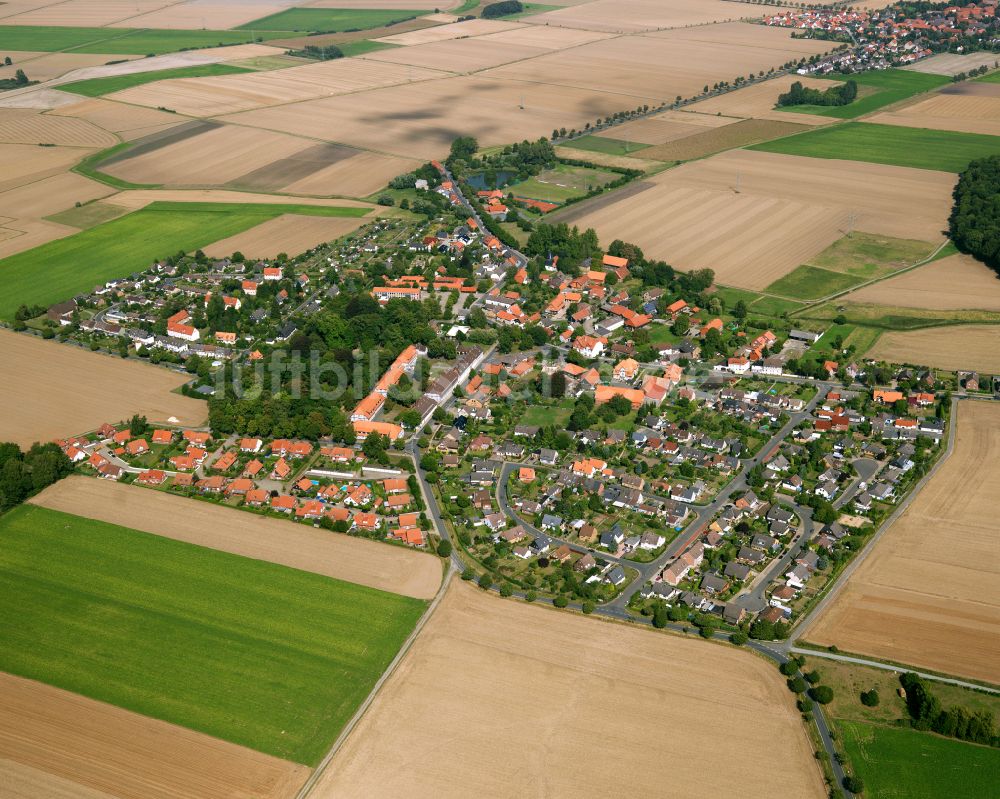 Luftbild Flachstöckheim - Wohngebiet einer Einfamilienhaus- Siedlung in Flachstöckheim im Bundesland Niedersachsen, Deutschland