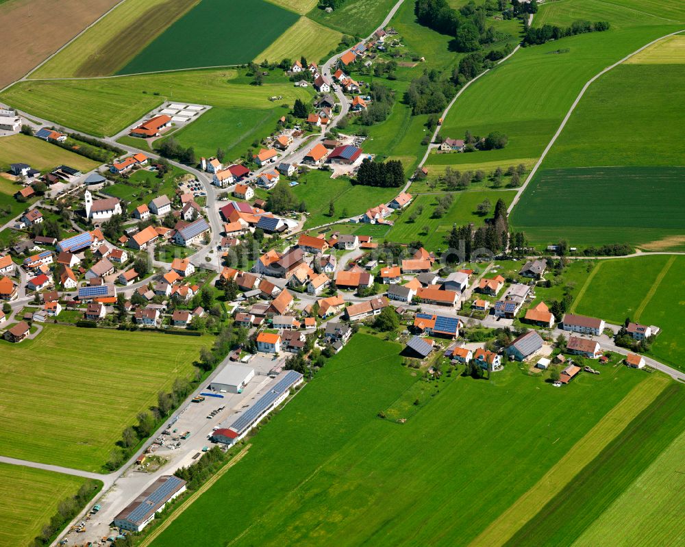 Luftbild Füramoos - Wohngebiet einer Einfamilienhaus- Siedlung in Füramoos im Bundesland Baden-Württemberg, Deutschland