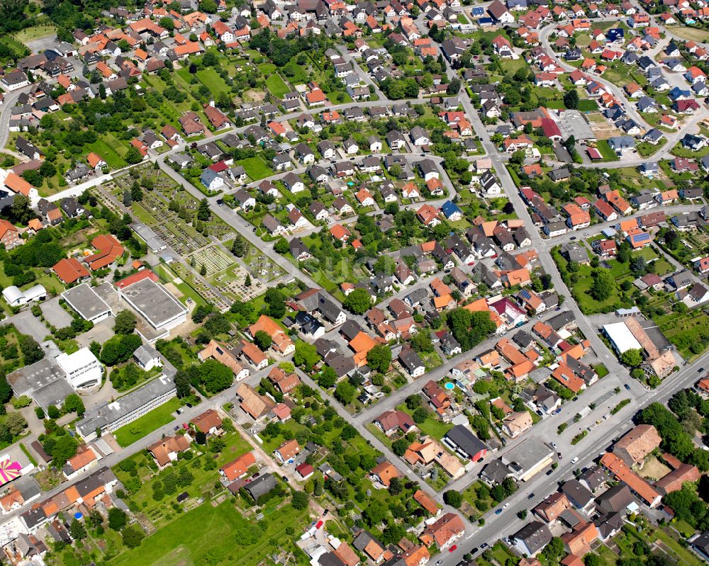 Freistett aus der Vogelperspektive: Wohngebiet einer Einfamilienhaus- Siedlung in Freistett im Bundesland Baden-Württemberg, Deutschland