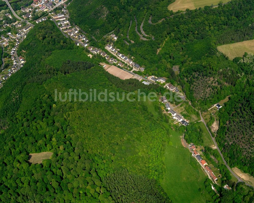 Luftaufnahme Friedrichssegen, Lahnstein - Wohngebiet einer Einfamilienhaus- Siedlung in Friedrichssegen, Lahnstein im Bundesland Rheinland-Pfalz