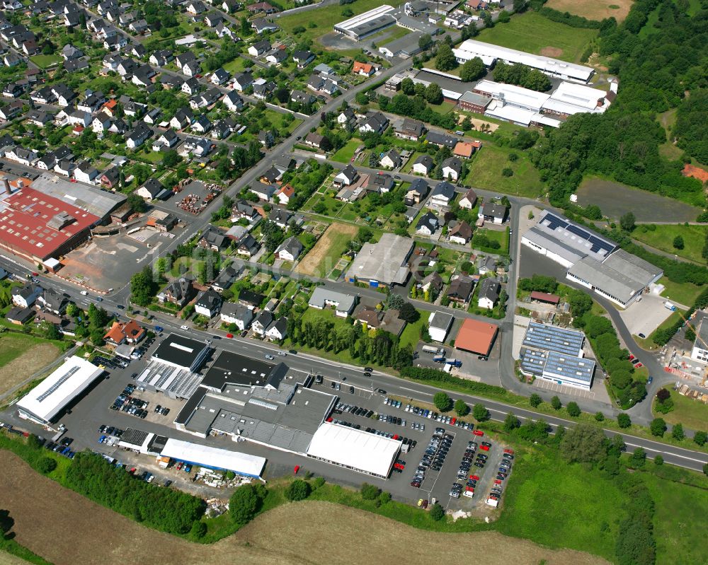 Luftbild Frohnhausen - Wohngebiet einer Einfamilienhaus- Siedlung in Frohnhausen im Bundesland Hessen, Deutschland